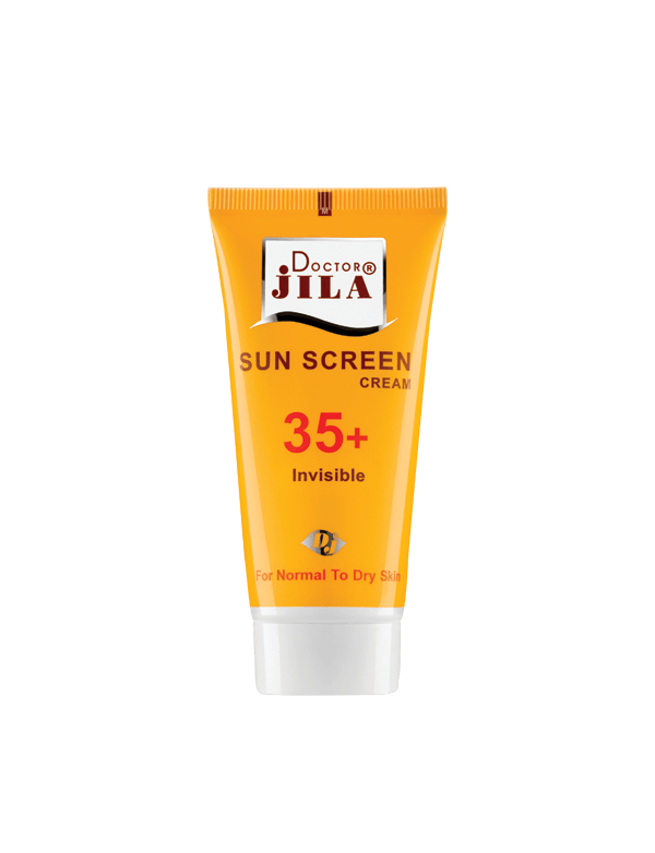 کرم ضد آفتاب دکتر ژیلا بی رنگ با SPF 35 مناسب پوست خشک و معمولی حجم 50 گرم