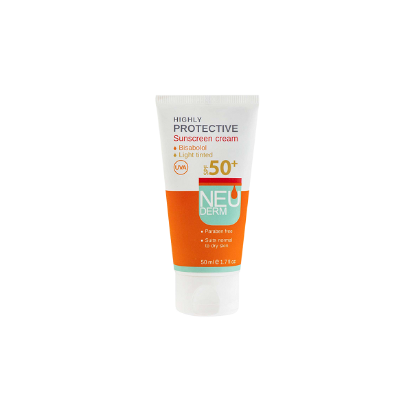 کرم ضد آفتاب فاقد چربی هایلی پروتکتیو نئودرم ⁺SPF50 مناسب پوست های مختلط و چرب ۵۰ میلی لیتر